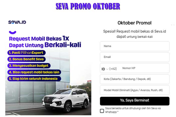 Seva Promo Oktober 2020